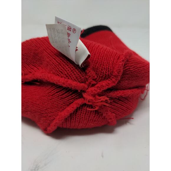 Vintage Mitchell Ness NBA Chicago Bulls Beanie Hat Embroidered Logo Pom Pom Red - Picture 11 of 13